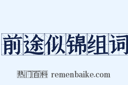 前途似锦组词是什么意思的图片